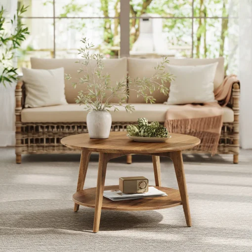 Maklena Meja Tamu Bundar Minimalis Modern