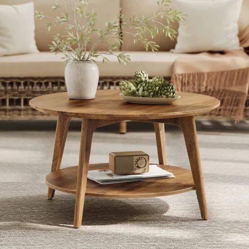 Maklena Meja Tamu Bundar Minimalis Modern