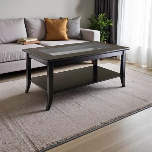 Mashpee Meja Tamu Top Glass Minimalis Modern Kekinian