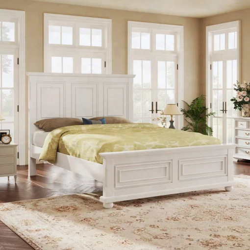 Matheson Tempat Tidur Cat Duco Putih Minimalis Modern