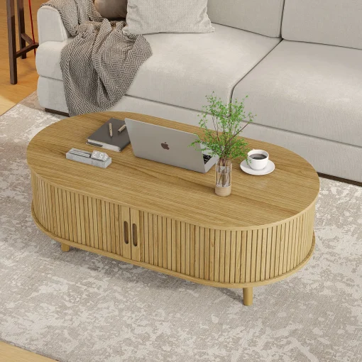 Meja Tamu Minimalis Kayu Jati Finishing Bleaching Wood