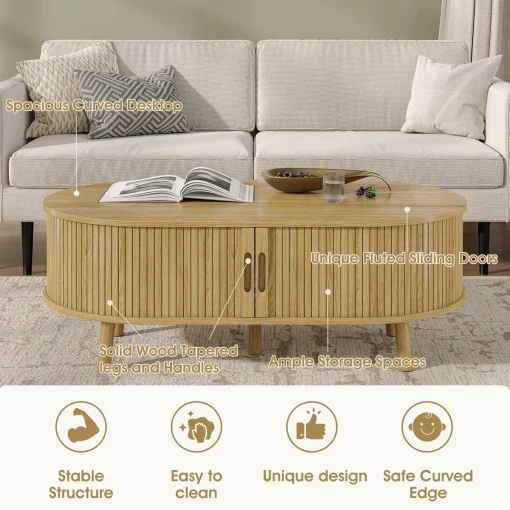 Meja Tamu Minimalis Kayu Jati Finishing Bleaching Wood