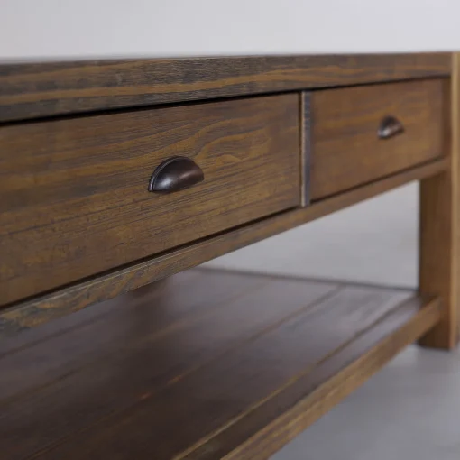 Meja Tamu Klasik Rustic Kayu Jati Desain Modern Minimalis