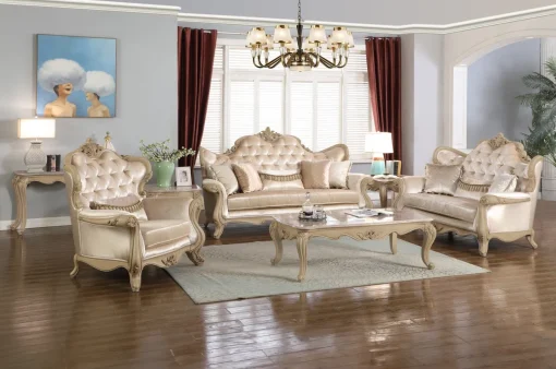 Monique Set Sofa Tamu Royal Classic Kayu Jati Jati Solid