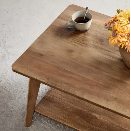 Oliver Meja Tamu Minimalis Terbaru Warna Walnut