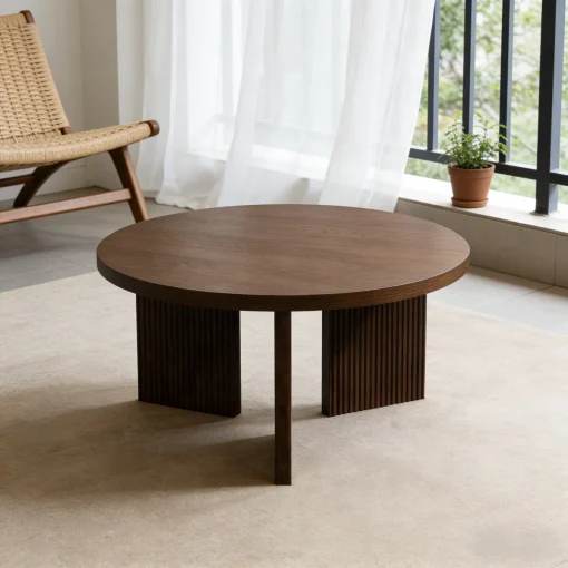 Rebecca Meja Tamu Rustic Minimalis Kayu Jati Solid Jepara