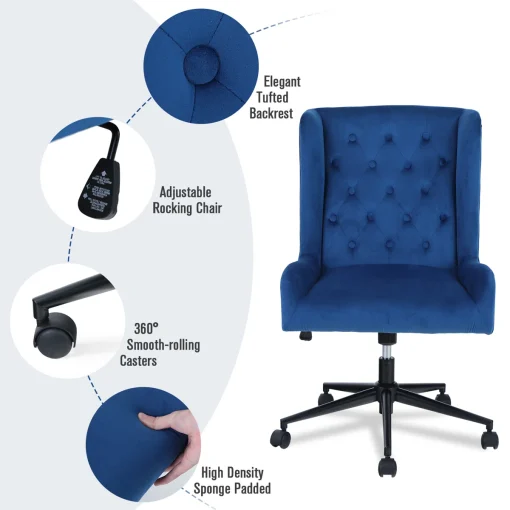 Rosdorf Kursi Kantor Direktur Desain Chesterfield Minimalis