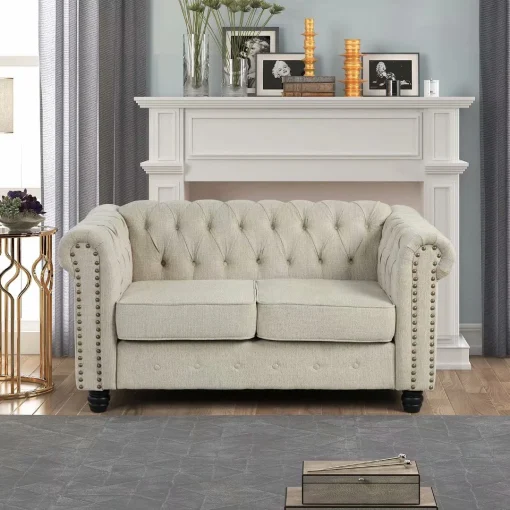 Set Sofa Tamu Chesterfield Klasik Minimalis Modern