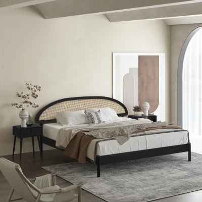 Tempat Tidur Rotan Kayu Jati Minimalis Modern