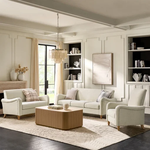 Terren Set Sofa Tamu Minimalis Kayu Jati Modern