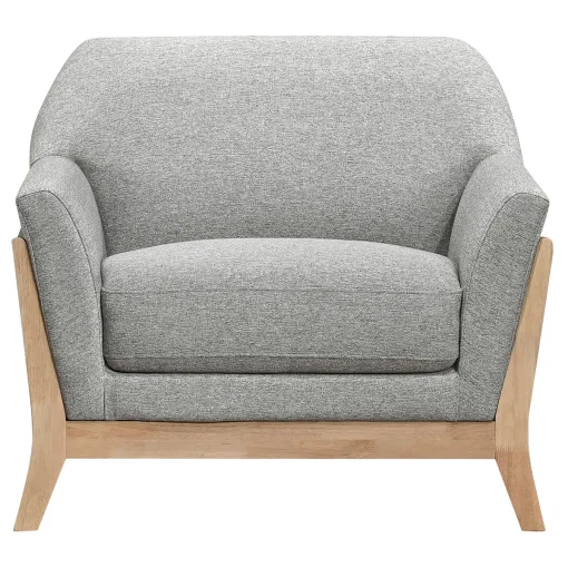 Wassion Set Sofa Tamu Minimalis Kayu Jati Kain Canvas