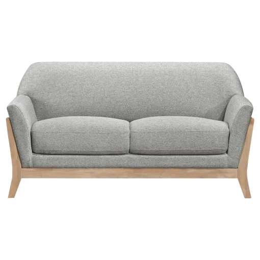 Wassion Set Sofa Tamu Minimalis Kayu Jati Kain Canvas