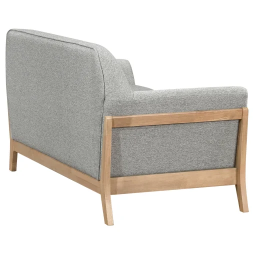 Wassion Set Sofa Tamu Minimalis Kayu Jati Kain Canvas