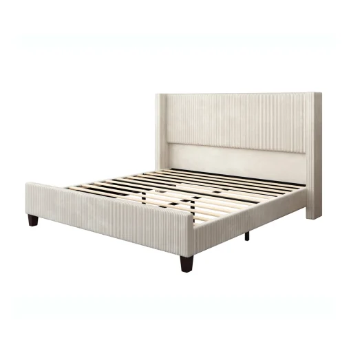 Wolden Tempat Tidur Model Jok Kain Beludru Texture