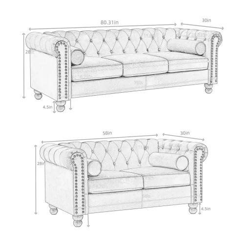 Jhosep Set Sofa Tamu Chesterfield Minimalis Modern