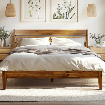 Acaria Tempat Tidur Kayu Jati