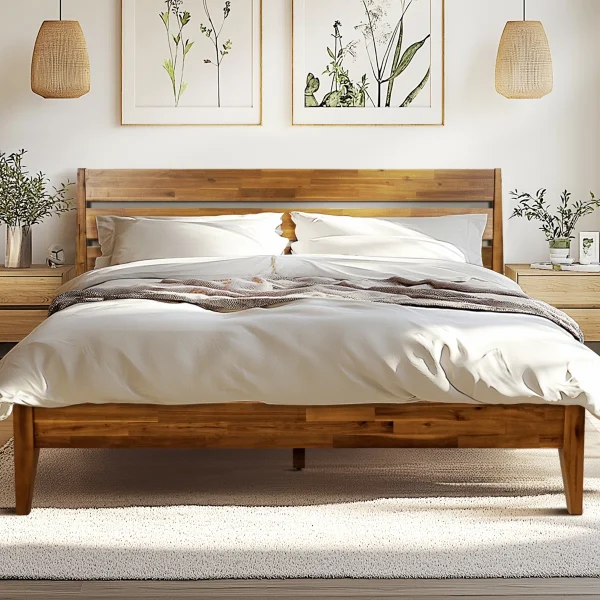 Acaria Tempat Tidur Kayu Jati