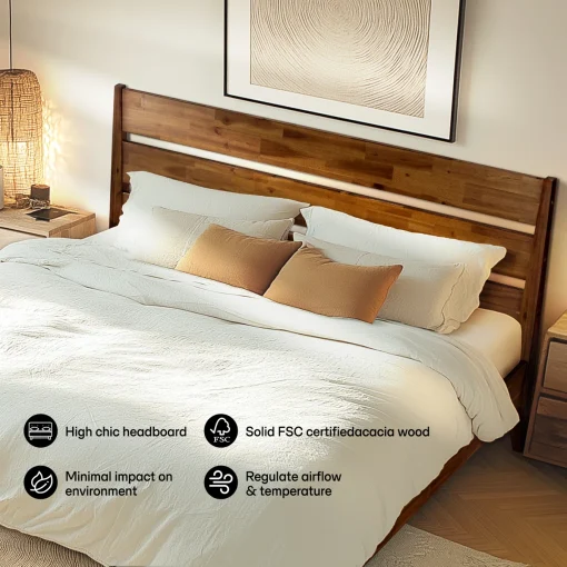 Acaria Tempat Tidur Minimalis Klasik Kayu Jati Solid