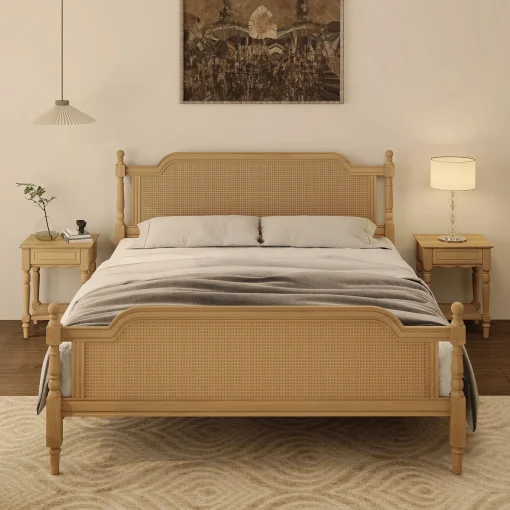 Alcott Tempat Tidur Rotan Finishing Bleaching Minimalis