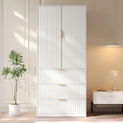 Amorre Lemari Pakaian 2 Pintu Cat Duco Desain Unik
