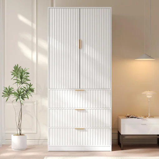 Amorre Lemari Pakaian 2 Pintu Cat Duco Desain Unik