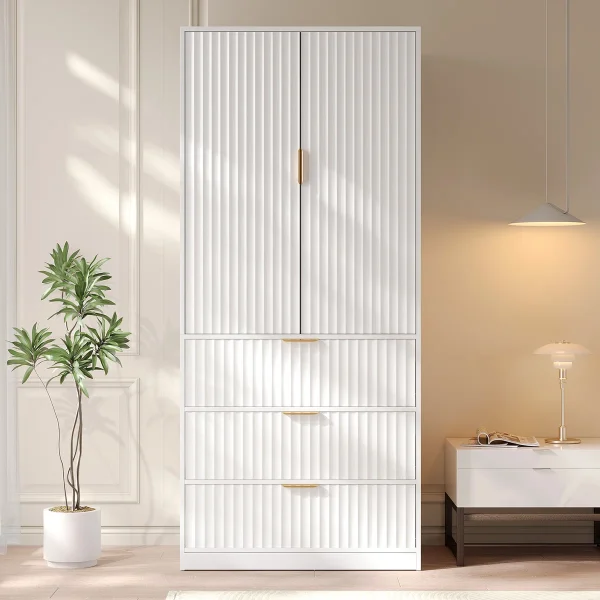 Amorre Lemari Pakaian 2 Pintu Cat Duco Desain Unik