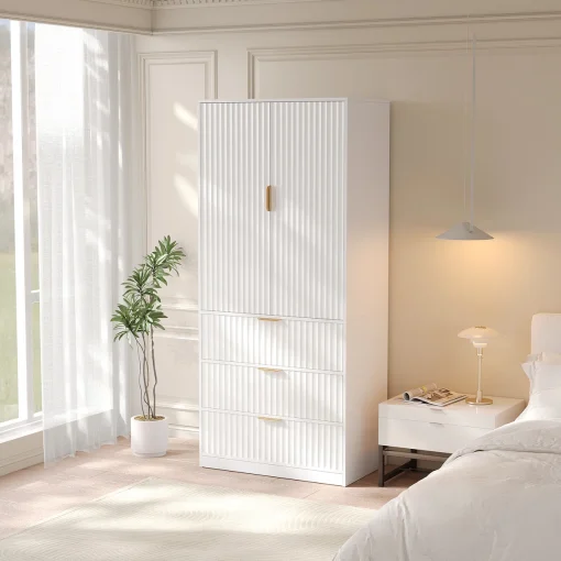 Amorre Lemari Pakaian 2 Pintu Cat Duco Desain Unik