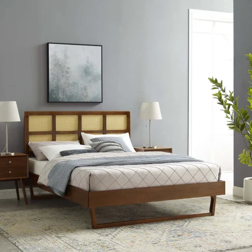 Angular Tempat Tidur Rotan Kayu Jati Desain Unik Terbaru