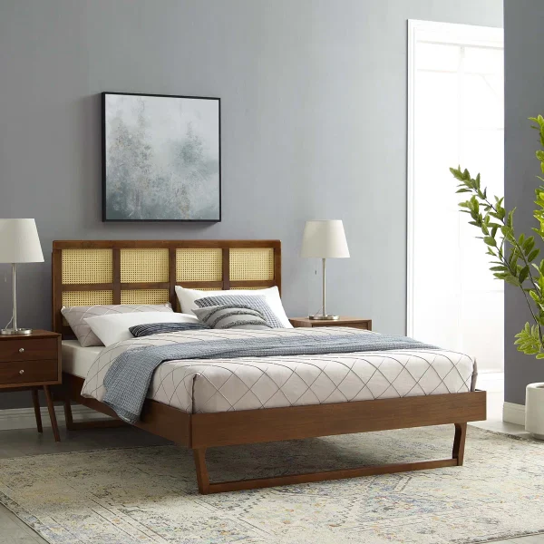 Angular Tempat Tidur Rotan Kayu Jati Desain Unik
