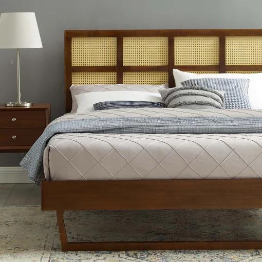 Angular Tempat Tidur Rotan Kayu Jati Desain Unik Terbaru