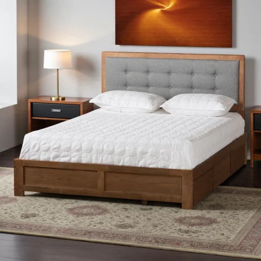 Ardinno Tempat Tidur Jok Kain Berlaci Minimalis Modern
