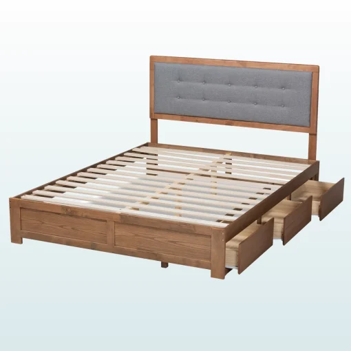 Ardinno Tempat Tidur Jok Kain Berlaci Minimalis Modern
