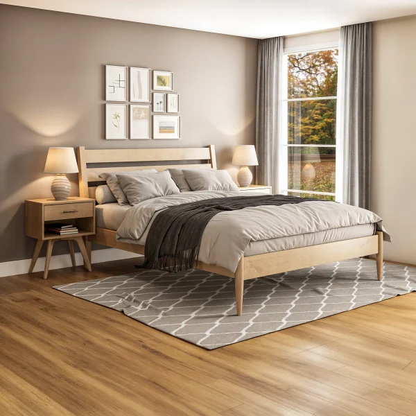 Ashlore Tempat Tidur Kayu Jati Bleaching