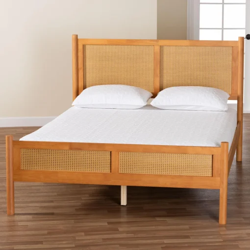 Bezayda Tempat Tidur Rotan Kayu Jati Minimalis Terbaru