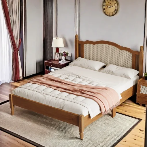 Bohemian Tempat Tidur Rotan Desain Klasik Modern