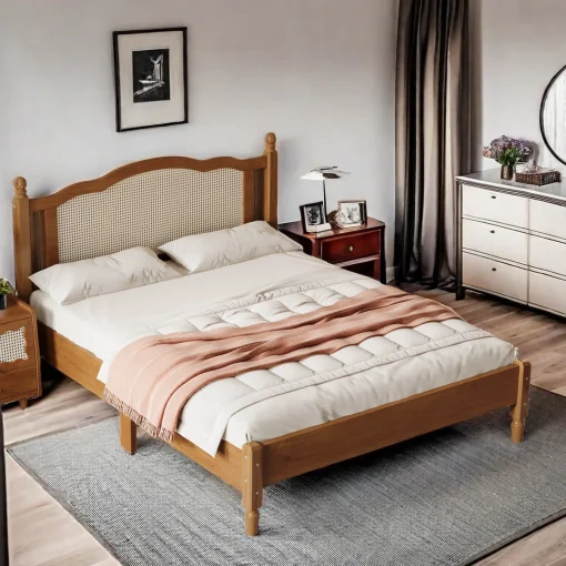 Bohemian Tempat Tidur Rotan Desain Klasik Modern
