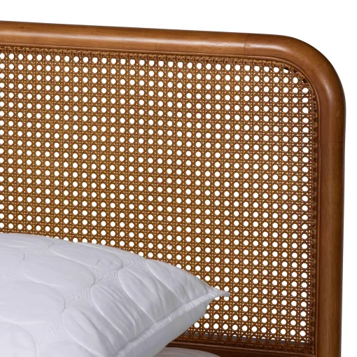 Breanva Tempat Tidur Rotan Jok Kain Minimalis Modern