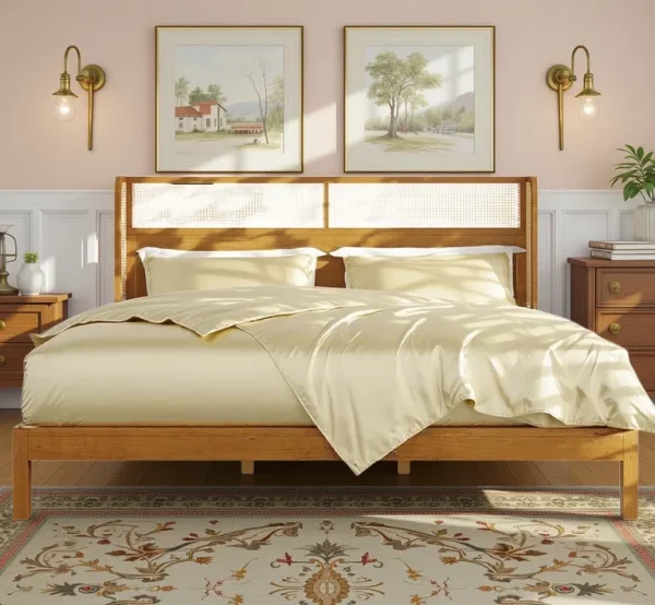 Brezany Tempat Tidur Rotan Kayu Jati