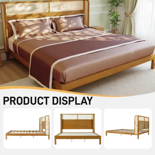 Brezany Tempat Tidur Rotan Kayu Jati Minimalis Modern