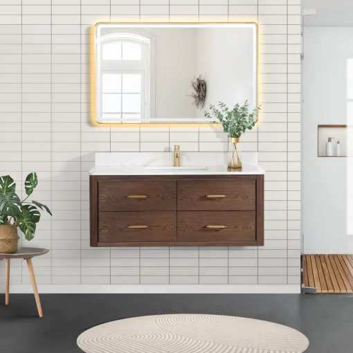CRISTO Wastafel Kamar Mandi Kayu Jati Minimalis Modern