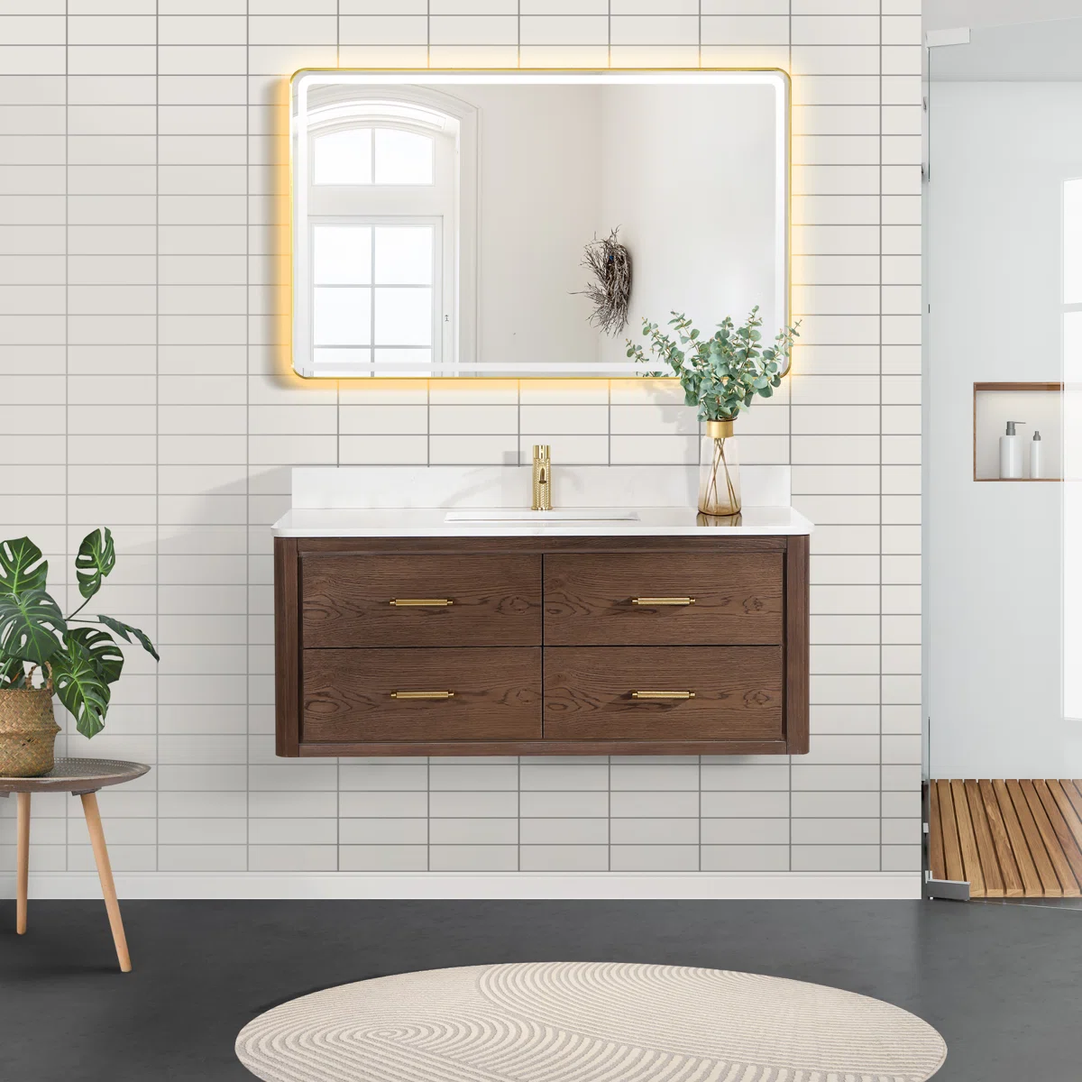 Cristo Wastafel Kamar Mandi Kayu Jati Minimalis Modern