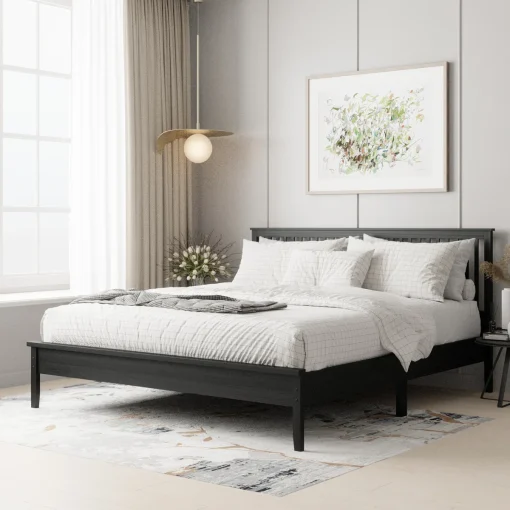 Cannora Tempat Tidur Desain Jari - Jari Minimalis Kayu Jati