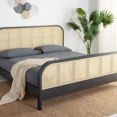 Canoyra Tempat Tidur Rotan Kayu Jati Minimalis