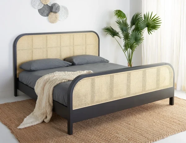 Canoyra Tempat Tidur Rotan Kayu Jati Minimalis