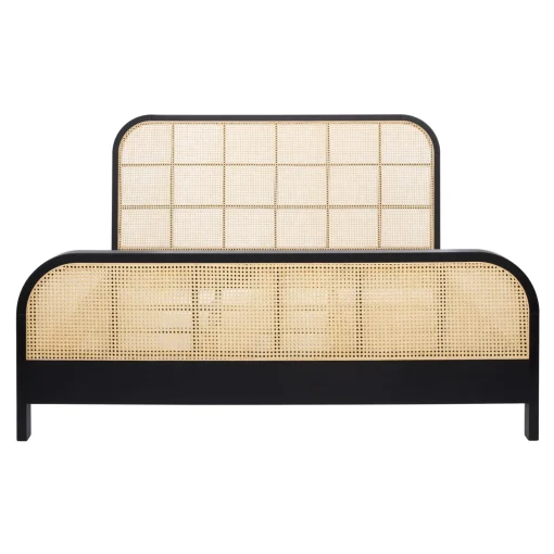 Canoyra Tempat Tidur Rotan Minimalis Modern Kayu Jati