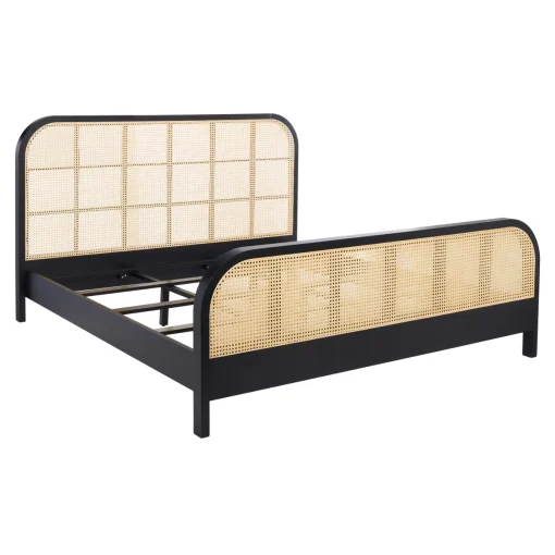 Canoyra Tempat Tidur Rotan Minimalis Modern Kayu Jati