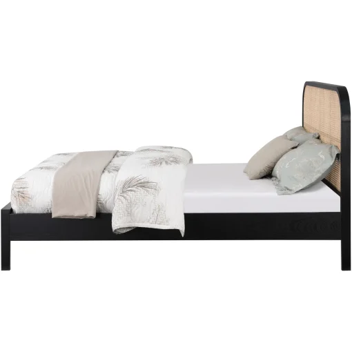 Carrara Tempat Tidur Rotan Kayu Jati Minimalis Modern