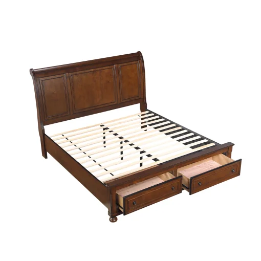 Charltony Tempat Tidur Laci Kayu Jati Desain Klasik Minimalis
