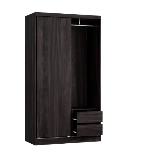 Chinrlin Lemari Pakaian 2 Pintu Sliding Plywood Espresso