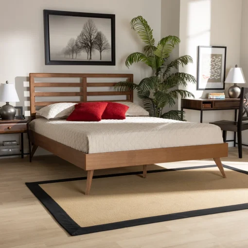 Davene Tempat Tidur Retro Kayu Jati Desain Minimalis